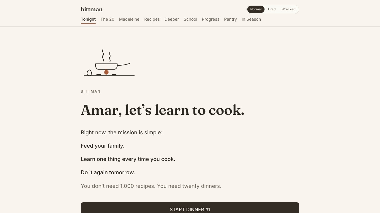 bittman — Amar, let’s learn to cook
